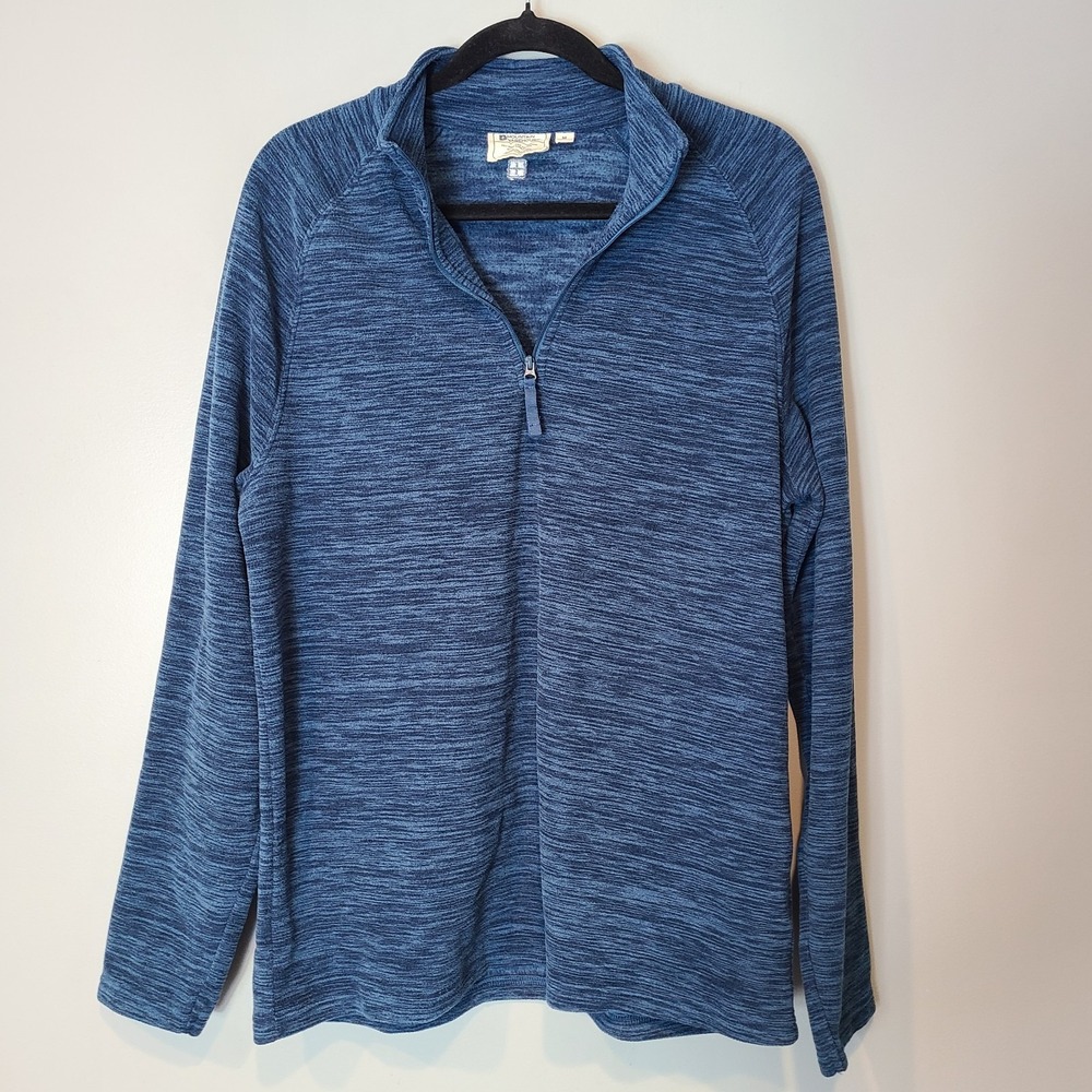 Mountain Warehouse Mens 1/4 Zip Fleece Size Medium Blue Marl Pullover